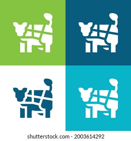 Beef Flat four color minimal icon set