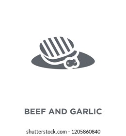 Beef and Garlic icon. Beef and Garlic design concept from Chinese Food collection. Simple element vector illustration on white background.