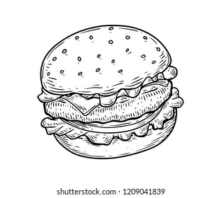 アメリカンハンバーガー のイラスト素材 画像 ベクター画像 Shutterstock