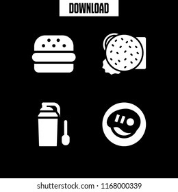 beef icon. 4 beef vector set. burger, steak and proteins icons for web and design about beef theme