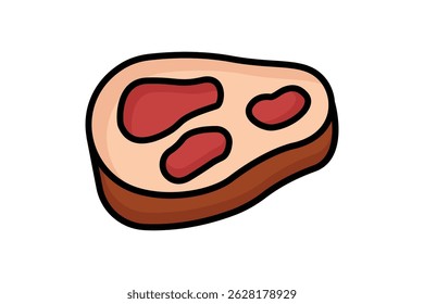 Beef icon. colored outline icon style. icon related to meat. food elements vector illustration