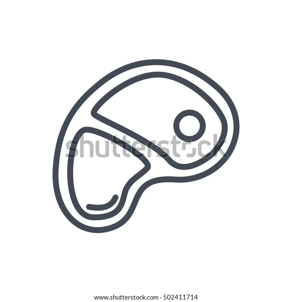 Beef Icon Food Meat Outlined Stock Vector (Royalty Free) 502411714 ...
