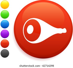 beef icon on round internet button original vector illustration 6 color versions included