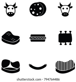 beef icon set