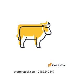 beef icon vector illustration. beef symbol isolated on white background