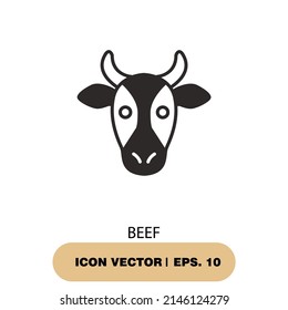 Rindfleischsymbole, Vektorelemente für Infografik-Web