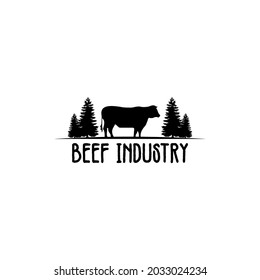  beef industry logo vektor vintage