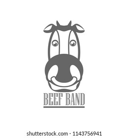 Beef label logo design , vector 
