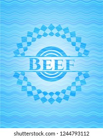 Beef light blue water style emblem.