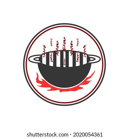 Plantilla vectorial de diseño de logotipo de carne