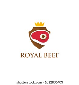 Beef logo. Eating beef logo. Food logo