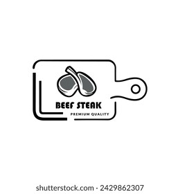 beef logo. Icon vector design template in white background.