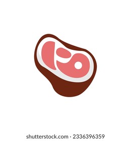 Beef Logo, Meat Steak Vector, Grill Cuisine Design, Steak Restaurant Brand Template Icon