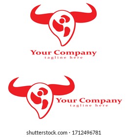 beef logo minimalist modern logo template vector.eps