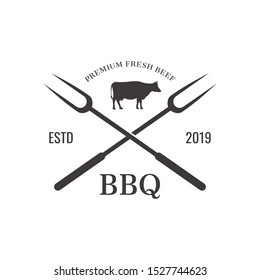 beef logo.flat design.vector illustration concept