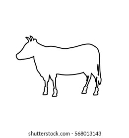 Beef meal silhouette icon vector illustration graphic design