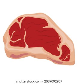 Vector de corte de carne de vacuno Isolación Isolación 