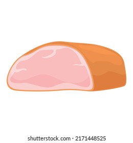 Vector de caricatura de icono de carne de ternera. Comida de cerdo. Carne fresca