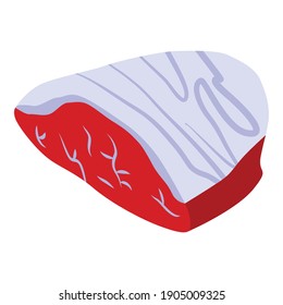 Beef meat icon. Isometric of beef meat vector icon for web design isolated on white background