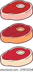 BEEF MEAT NAME - CAPTAIN'S STEAK IN 3 DIFFERENT COLORS
