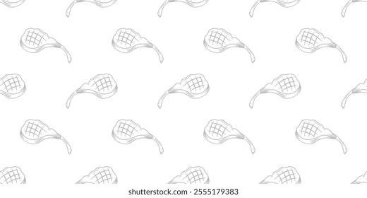 Beef Meat Pattern background. doodle steak pattern background. doodle meat pattern background.