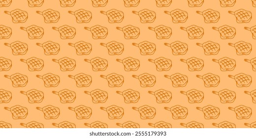 Beef Meat Pattern background. doodle steak pattern background. doodle meat pattern background.