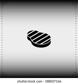 Beef meat steak icon.