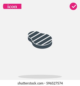 Beef meat steak icon.