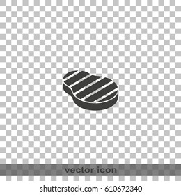 Beef meat steak icon.