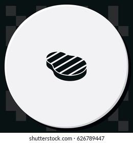 Beef meat steak icon.