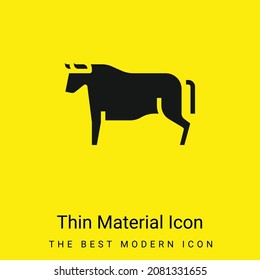 Icono de material amarillo brillante mínimo