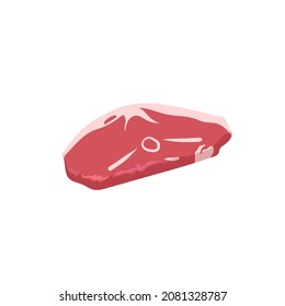 beef and pork fillet. Fresh ingredient for cooking. Isolated vector illustration in cartoon style
