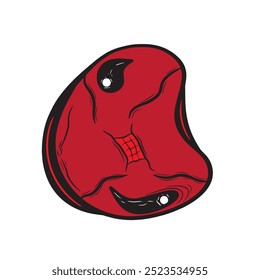 Ilustración de icono de carne roja de res, logotipo de comida de carne de res simple