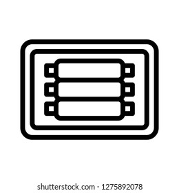 Beef rib vector, Barbecue related line design editable stroke icon
