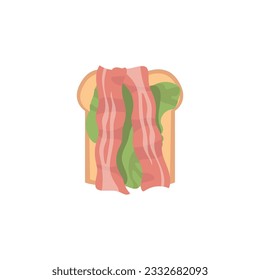 Beef Salad Sandwich Vector Icon