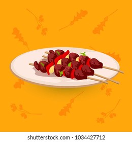 Beef Satay Vector