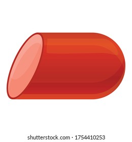 Beef sausage icon. Cartoon of beef sausage vector icon for web design isolated on white background