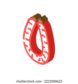 beef sausage meat isometric icon vector. beef sausage meat sign. isolated symbol illustration