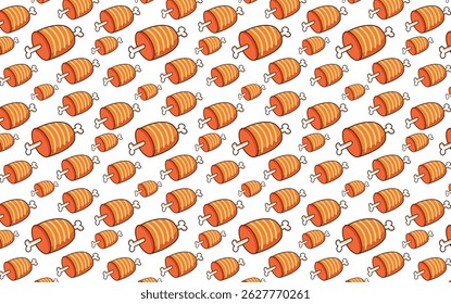 pernil de carne, carne, ilustração, clipart, para fundos, texturas, padrão, repetir