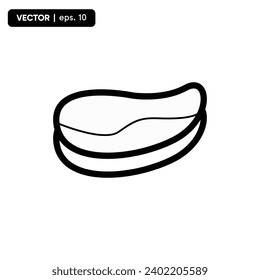 beef slice icon. vector eps 10