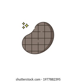 beef steak Flat Icon Isolated On White Background