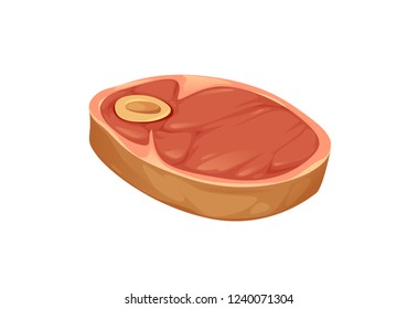 beef steak flat vector icon for food apps and websites