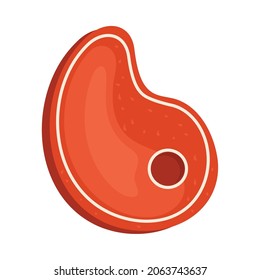 beef steak food vector icon