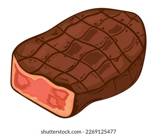 beef steak grill icon isolated