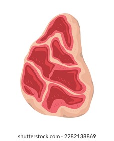 beef steak grill icon isolated