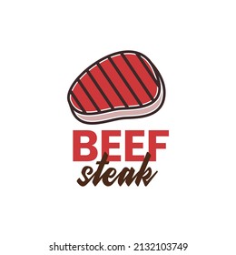 Beef steak and grill restaurant logo design, steak and grill logo vector. Badge logo design templates for meat store, BBQ, steak and barbecue 