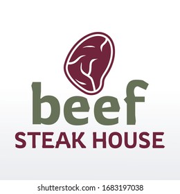 Logo de Beef Steak House con un corte perfecto de carne.