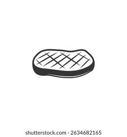 Ícone de bife Steak design de vetor plano