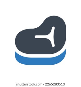 Rindsteak-Ikone. Illustration einzeln auf weißem Hintergrund