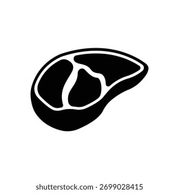 Rindsteak-Symbol Logo flaches Vektordesign